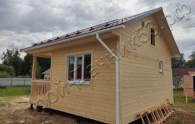 4 Каркасно-щитовой дом  Д-19, 6х6м, 36 М², Московская область, Шаховской район, ДНП Рождествено-2 (6)